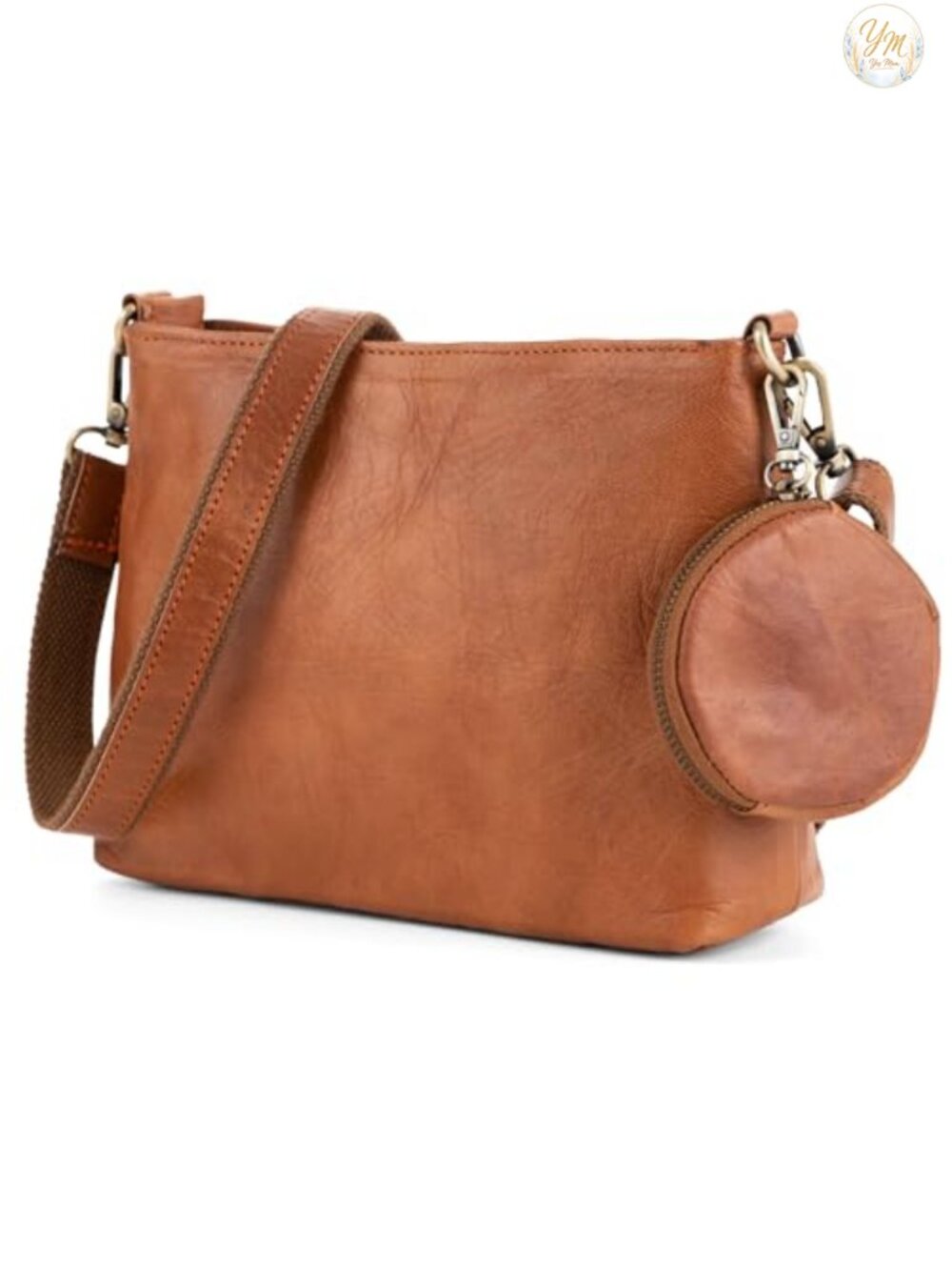 Genuine Leather Crossbody Hobo Purse Womens Adjustable Strap YKK Zipper